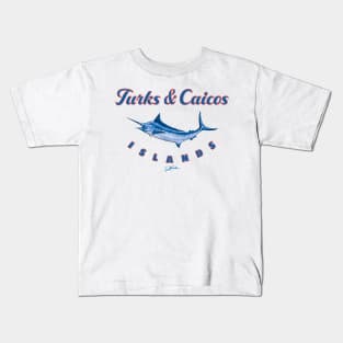 Turks & Caicos Islands Blue Marlin Kids T-Shirt